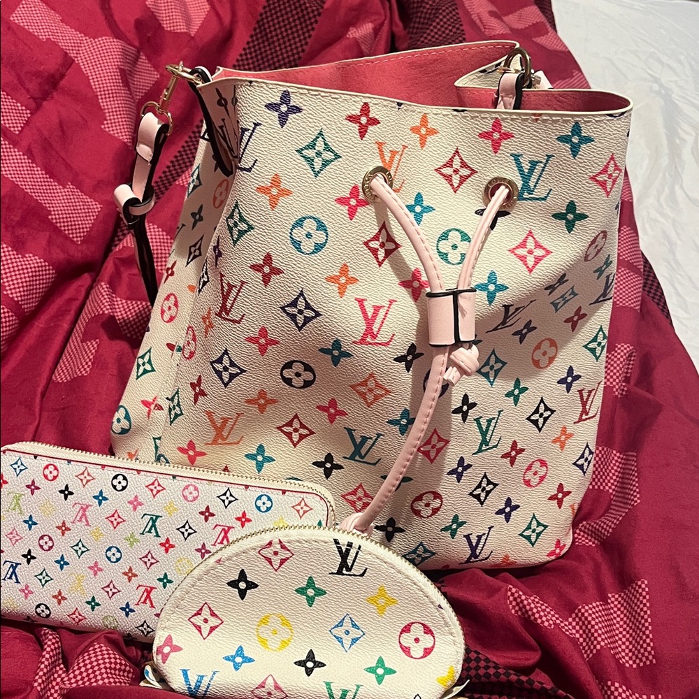 Lv pink and white bag bought from here last year